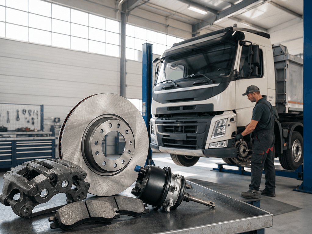 Mechanik sprawdzający hamulce TIR w Elblągu