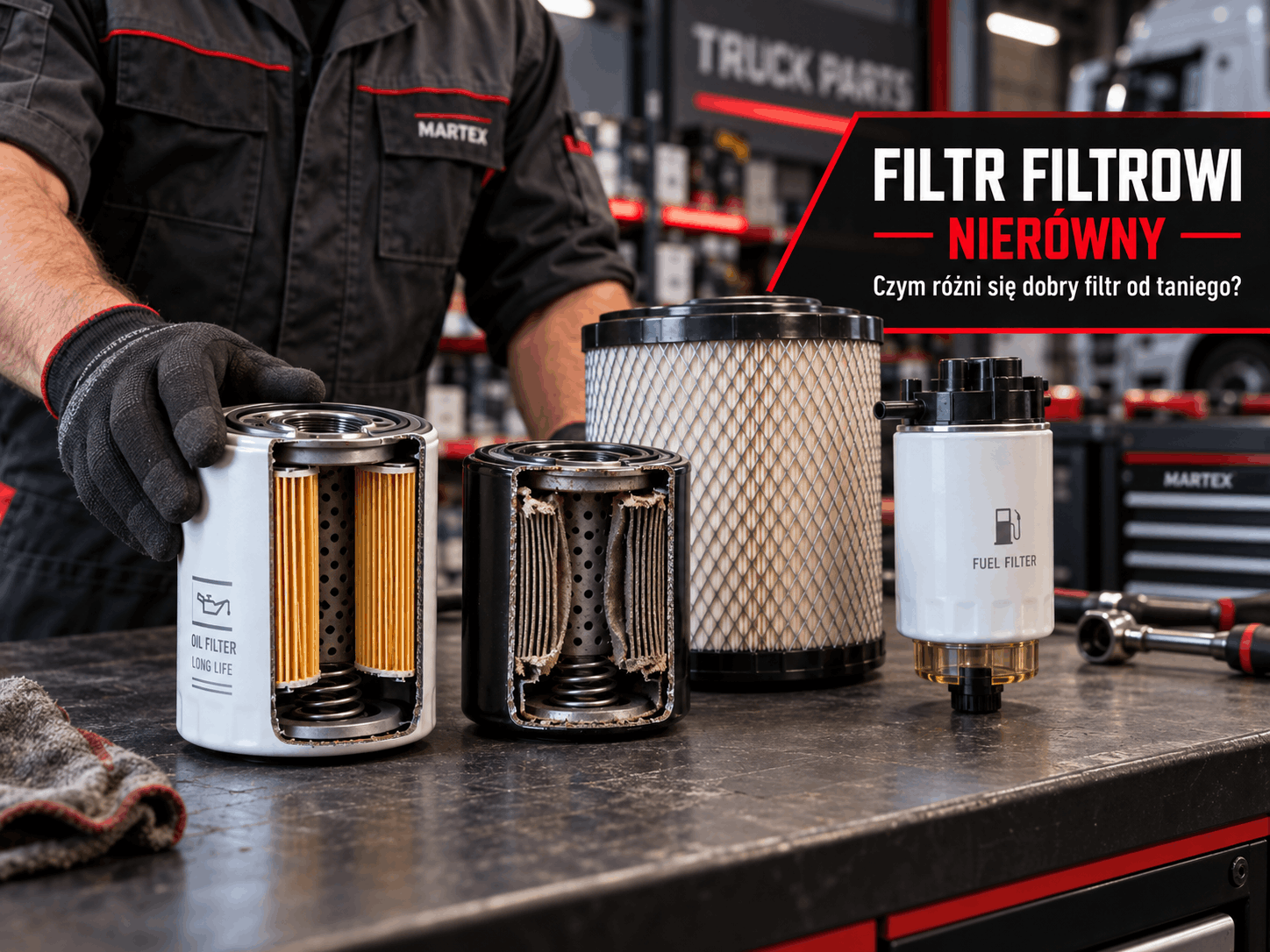 Filtry do ciężarówki – porównanie filtrów oleju paliwa i powietrza